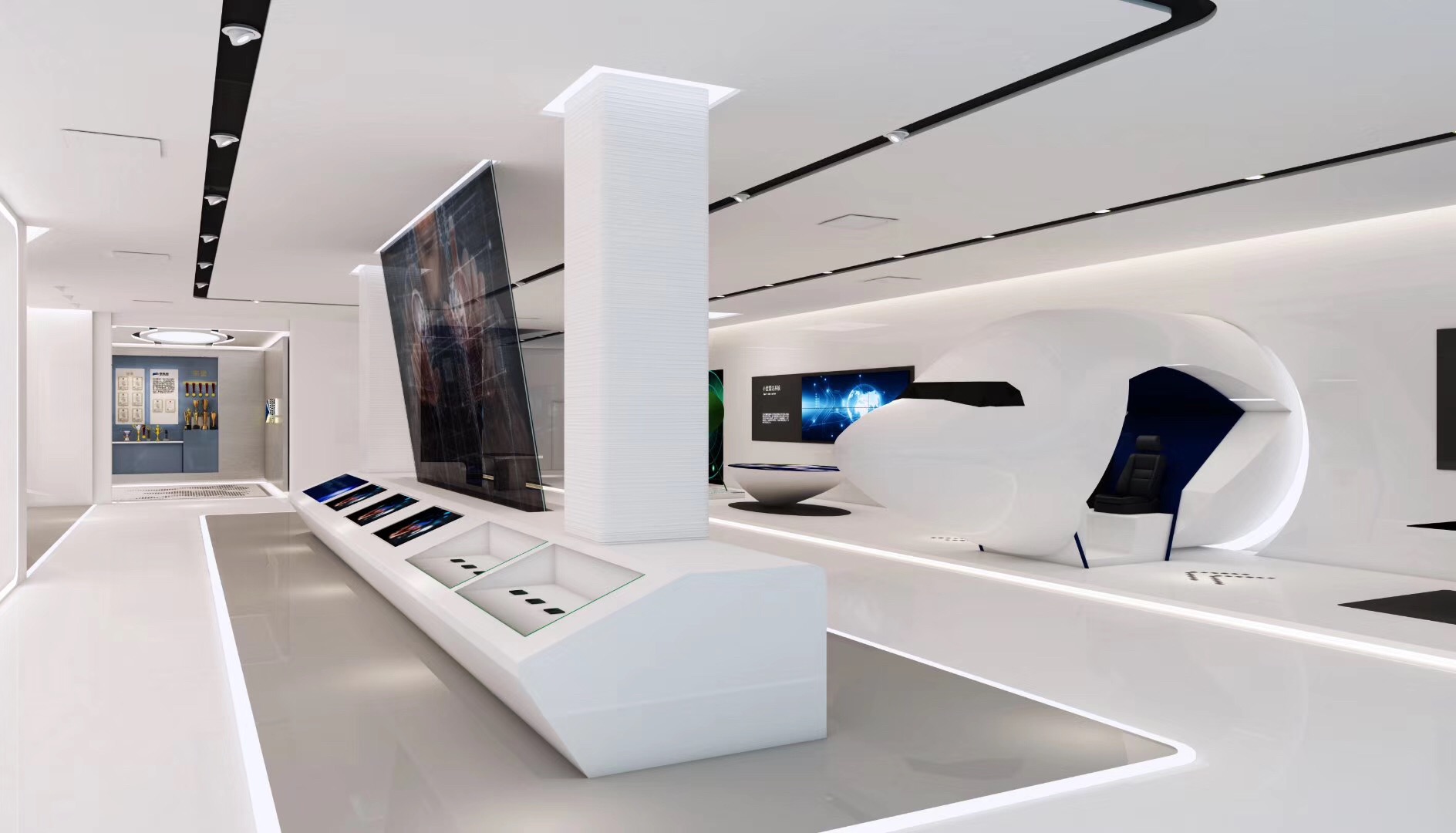 清遠展廳設(shè)計公司裝修景嘉微企業(yè)展覽館